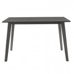 Tραπεζαρία Benson - Toto Pakoworld Σετ 5Τμχ Rustic Grey - Ύφασμα Γκρι 120X75X75Εκ